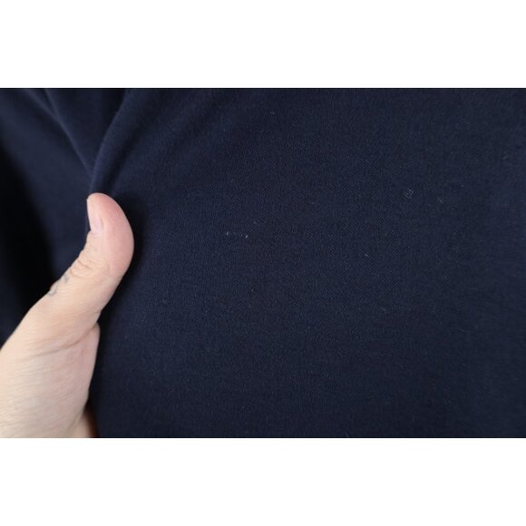 Deadstock Vtg 90s Streetwear Mens L Blank Knit Long Sleeve Turtleneck T-Shirt - Picture 7 of 11